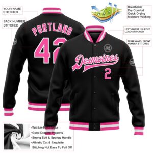 Custom Black Pink White Bomber Full Snap Baseball Jacket Custom Team Jacket 2 smn4na.jpg