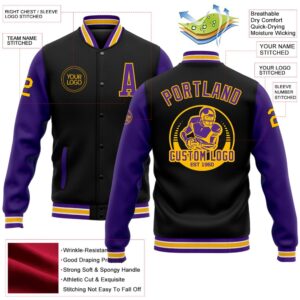 Custom Black Purple Gold Bomber Full Snap Varsity Baseball Jacket Custom Team Jacket 2 wx0wfq.jpg