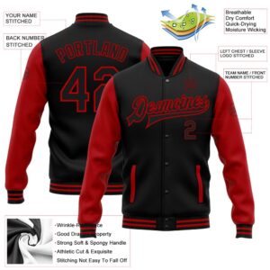 Custom Black Red Bomber Full Snap Varsity Baseball Jacket Custom Team Jacket 2 o61aa8.jpg