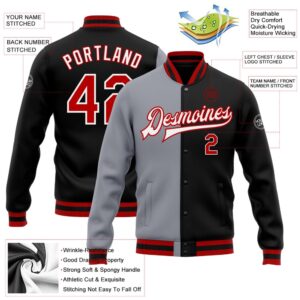 Custom Black Red Gray Bomber Full Snap Varsity Letterman Split Fashion Jacket Custom Team Jacket 2 noiy6o.jpg