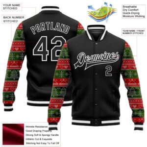 Custom Black Red Green Christmas 3D Bomber Full Snap Baseball Jacket Custom Team Jacket 2 qzs5jb.jpg