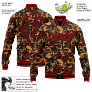 Custom Black Red Rose Skull Fashion 3D Bomber Full Snap Baseball Jacket Custom Team Jacket 2 gvfcpn.jpg