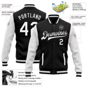 Custom Black White Bomber Full Snap Varsity Baseball Jacket Custom Team Jacket 2 j78yoj.jpg