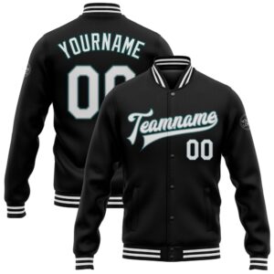 Custom Black White Gray Midnight Green Bomber…