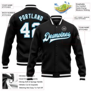 Custom Black White Panther Blue Bomber Full Snap Baseball Jacket Custom Team Jacket 2 m5vt5a.jpg