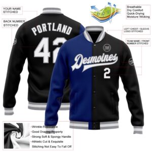 Custom Black White Royal Gray Bomber Full Snap Varsity Letterman Split Fashion Jacket Custom Team Jacket 2 voqaum.jpg