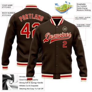 Custom Brown Red Cream Bomber Full Snap Baseball Jacket Custom Team Jacket 2 fymqk3.jpg