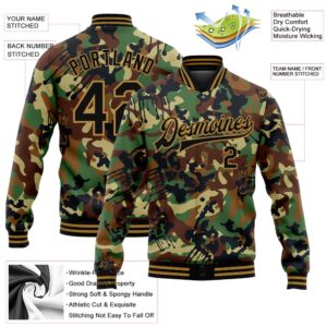 Custom Camo Black Old Gold Graffiti Drips 3D Pattern Design Bomber Full Snap Varsity Letterman Salute To Service Jacket Custom Team Jacket 2 t8iecm.jpg