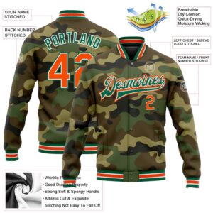 Custom Camo Orange Kelly Green Bomber Full Snap Varsity Letterman Salute To Service Jacket Custom Team Jacket 2 up8gr5.jpg