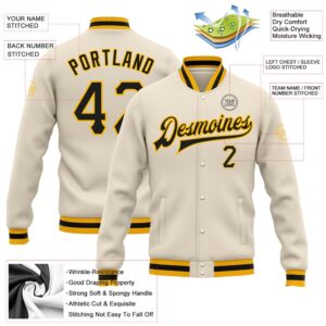 Custom Cream Black Gold Bomber Full Snap Baseball Jacket Custom Team Jacket 2 sshkvl.jpg