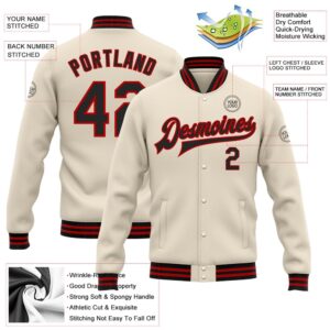 Custom Cream Black Red Bomber Full Snap Baseball Jacket Custom Team Jacket 2 zew89n.jpg
