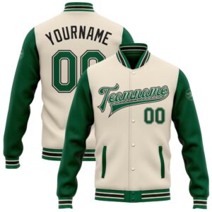 Custom Cream Kelly Green Black Bomber Full…