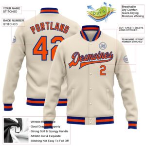 Custom Cream Orange Royal Bomber Full Snap Baseball Jacket Custom Team Jacket 2 terlyg.jpg