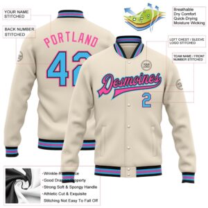Custom Cream Sky Blue Black Pink Bomber Full Snap Baseball Jacket Custom Team Jacket 2 bktedu.jpg