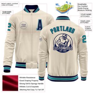 Custom Cream Teal Navy Gray Bomber Varsity Baseball Jacket Custom Team Jacket 2 oz79vi.jpg