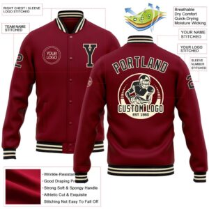 Custom Crimson Black Cream Bomber Full Snap Baseball Jacket Custom Team Jacket 2 lmz5io.jpg