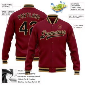 Custom Crimson Black Old Gold Bomber Full Snap Baseball Jacket Custom Team Jacket 2 cji3hz.jpg