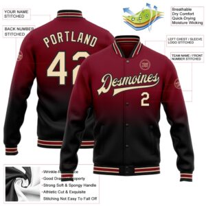 Custom Crimson City Cream Black Bomber Full Snap Baseball Jacket Custom Team Jacket 2 px9i4i.jpg