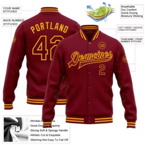 Custom Crimson Gold Bomber Full Snap Baseball Jacket Custom Team Jacket 2 ztdi4d.jpg