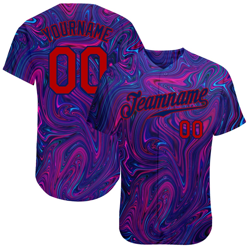 3D Pattern Design Abstract Interweaving Curved Fluid Art Authentic Baseball Jersey, Custom Baseball Jersey, Personalized Sport Jersey
