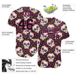 3D Pattern Halloween Skulls With Floral Authentic Baseball Jersey Custom Baseball Jersey Personalized Sport Jersey 2 oiymvn.jpg