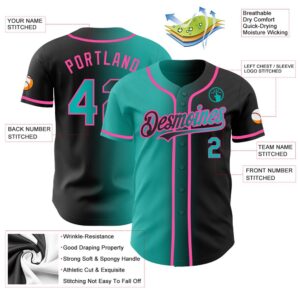 Black Aqua Pink Authentic Gradient Fashion Baseball Jersey Custom Baseball Jersey Personalized Sport Jersey 2 nczmh0.jpg