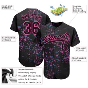 Black Black Pink 3D Pattern Design Authentic Baseball Jersey Custom Baseball Jersey Personalized Sport Jersey 2 sbksuz.jpg