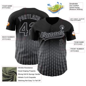 Black Gray 3D Pattern Design Gradient Lines Authentic Baseball Jersey Custom Baseball Jersey Personalized Sport Jersey 2 yb5ssj.jpg