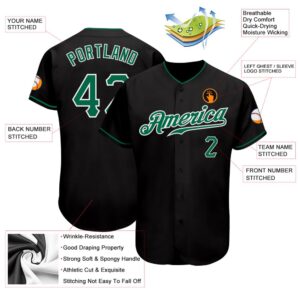 Black Kelly Green White Authentic Baseball Jersey Custom Baseball Jersey Personalized Sport Jersey 2 nzwghx.jpg