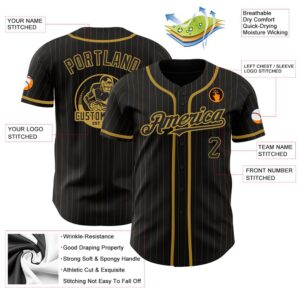 Black Old Gold Pinstripe Old Gold Authentic Baseball Jersey Custom Baseball Jersey Personalized Sport Jersey 2 npthzm.jpg