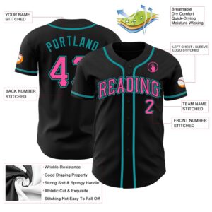 Black Pink Teal Authentic Baseball Jersey Custom Baseball Jersey Personalized Sport Jersey 2 v71yvj.jpg