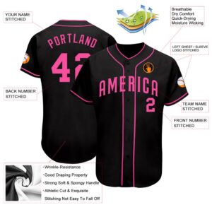 Black Pink Authentic Baseball Jersey Custom Baseball Jersey Personalized Sport Jersey 2 mqrbvz.jpg