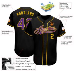 Black Purple Gold Authentic Baseball Jersey Custom Baseball Jersey Personalized Sport Jersey 2 npdmis.jpg