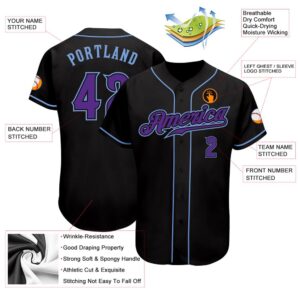 Black Purple Light Blue Authentic Baseball Jersey Custom Baseball Jersey Personalized Sport Jersey 2 ct9icq.jpg