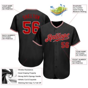Black Red Gray Authentic Baseball Jersey Custom Baseball Jersey Personalized Sport Jersey 2 pfwtz6.jpg