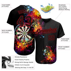 Black Red 3D Pattern Design Dart Board Authentic Baseball Jersey Custom Baseball Jersey Personalized Sport Jersey 2 hhkq2a.jpg