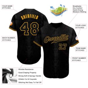 Black Snakeskin Black Gold 3D Pattern Design Authentic Baseball Jersey Custom Baseball Jersey Personalized Sport Jersey 2 puygvi.jpg