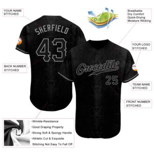 Black Snakeskin Black Gray 3D Pattern Design Authentic Baseball Jersey Custom Baseball Jersey Personalized Sport Jersey 2 nldhgx.jpg