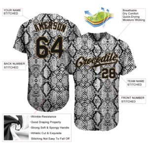 Black Snakeskin Black Old Gold 3D Pattern Design Authentic Baseball Jersey Custom Baseball Jersey Personalized Sport Jersey 2 nurmxl.jpg