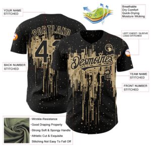 Black Vegas Gold 3D Pattern Design Dripping Splatter Art Authentic Baseball Jersey Custom Baseball Jersey Personalized Sport Jersey 2 fefizy.jpg