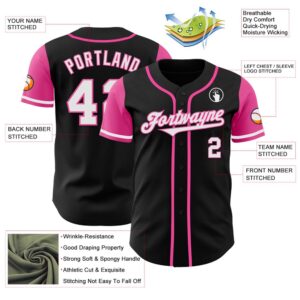 Black White Pink Authentic Two Tone Baseball Jersey Custom Baseball Jersey Personalized Sport Jersey 2 qrdmwv.jpg