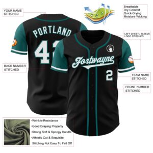 Black White Teal Authentic Two Tone Baseball Jersey Custom Baseball Jersey Personalized Sport Jersey 2 hji2wj.jpg