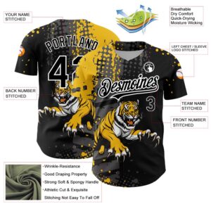 Black Yellow White 3D Pattern Design Animal Tiger Authentic Baseball Jersey Custom Baseball Jersey Personalized Sport Jersey 2 acw5wg.jpg