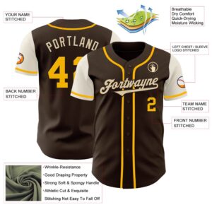 Brown Gold Cream Authentic Two Tone Baseball Jersey Custom Baseball Jersey Personalized Sport Jersey 2 q7v9n9.jpg