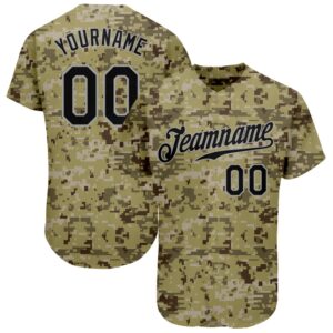 Camo Black-Gray Authentic Salute To Service Baseball…
