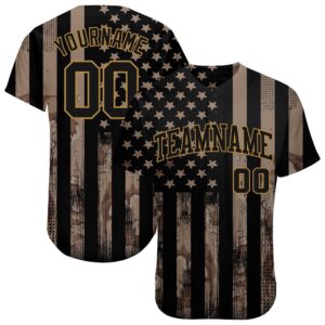 Camo Black-Old Gold 3D Salute To Service…