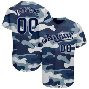 Camo Navy-Gray Authentic Salute To Service Baseball…