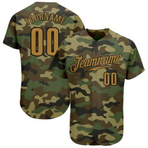 Camo Old Gold-Black Authentic Salute To Service…