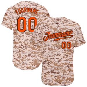 Camo Orange-Black Authentic Salute To Service Baseball…
