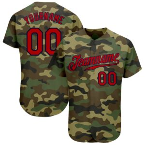 Camo Red-Navy Authentic Salute To Service Baseball…
